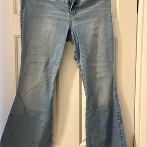 Women's Light Blue Flared Jeans